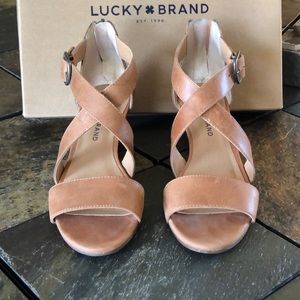 Lucky Brand Jenley Dark Camel Sandals